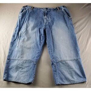 Vintage Parasuco Denim Shorts Mens 32x22  Baggy Skater Wide Leg Jeans Y2K